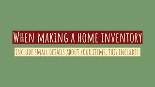 Famous What to Include in a Home Inventory Wealth