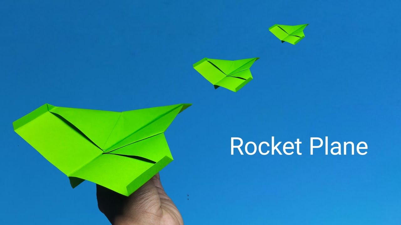 how to make flying paper rocket plane, paper rocket plane, flying paper