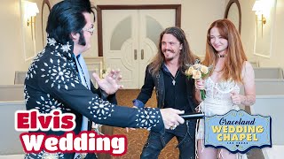 Michael \& Sophia's Elvis Wedding in Las Vegas | Graceland Chapel