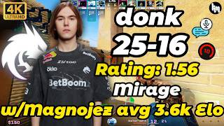 donk (25-16) w/Magnojez Mirage POV | FACEIT avg 3.6k Elo | May 22, 2026