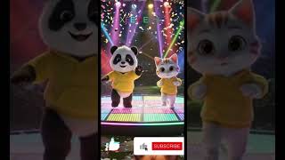 Panda and kitty dance #respect #funny #reels #trending #3danimation #cat #animation #panda #ai #diy
