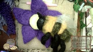 Needle Felted Bee Satisfying Timelapse - Part 2 (with added flower!)