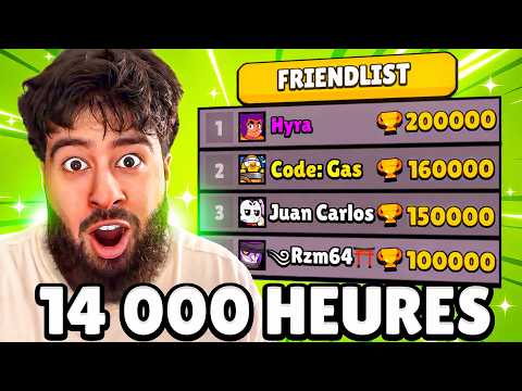 MA FRIENDLIST APRES 14 000 HEURES DE JEU SUR BRAWL STARS
