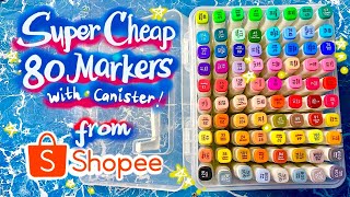 Super Cheap 80 Markers With Canister From Shopee Alcohol Markers Philippines