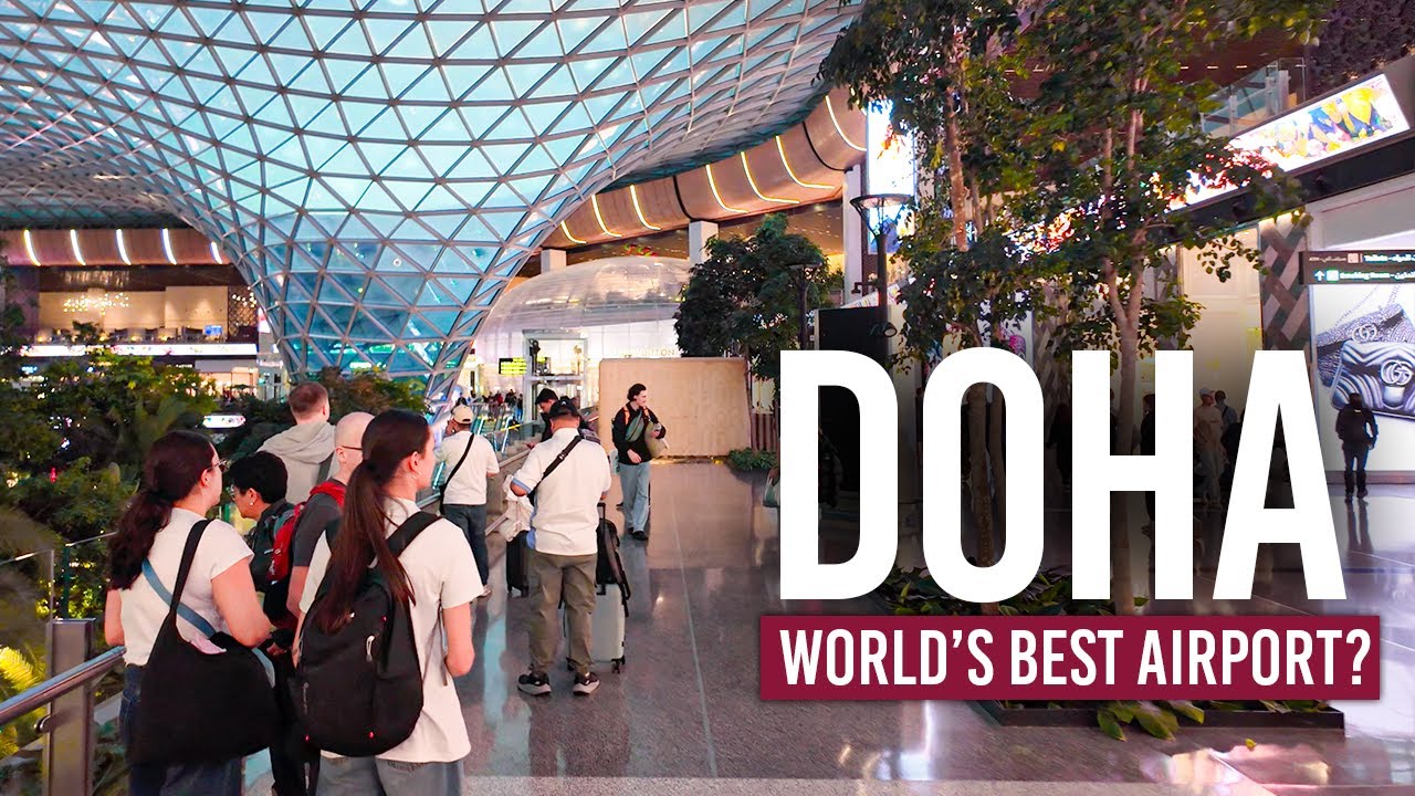 АЭРОПОРТ ДОХА, Катар 🇶🇦 Лучший аэропорт в мире? | Пеший тур 4K