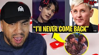Dad reacts to 'Why BTS Will NEVER Go Back On Ellen & getting scared by Fangirl' for FIRST TIME