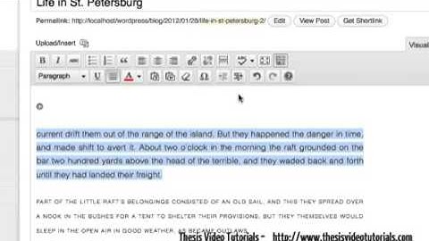 WordPress Basics   The WordPress Visual Editor Pt 8 WordPress 3 3 1