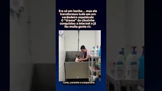 Cãozinho faz “drama digno de Oscar” na hora do banho e viraliza