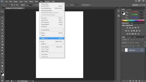 How to View Rulers in Photoshop CS6