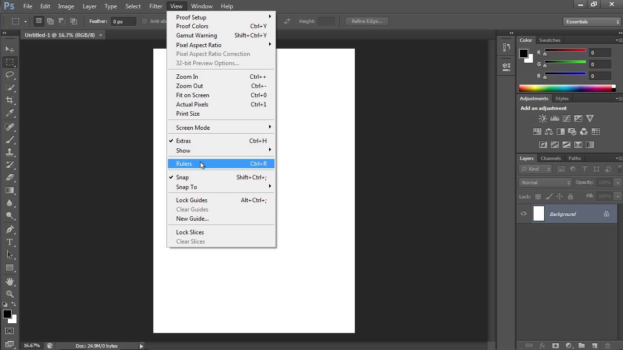 ruler tool photoshop shortcut