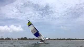 Flying a Hull on a Hobie Getaway