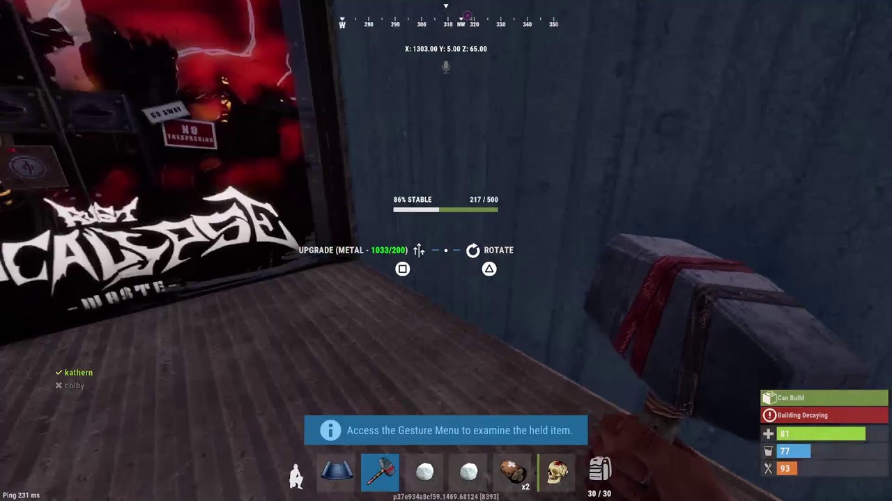 -Modded rust- 3x. Short, sweet.And to the point.We're doing a Revenge raid.