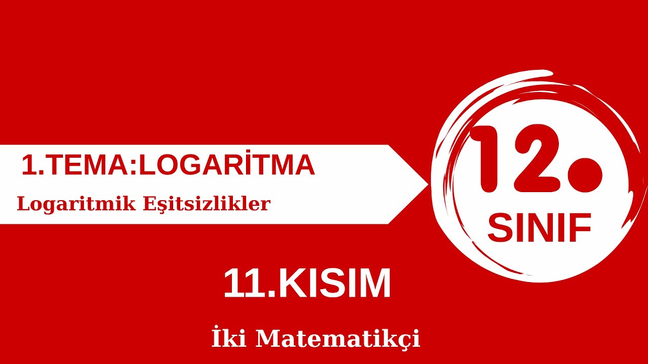 LOGARİTMALI EŞİTSİZLİKLER ( ORİJİNAL YAYINLARI)
