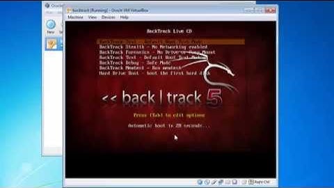 How to use virtual box and install Backtrack