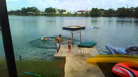 Jumping in the lake