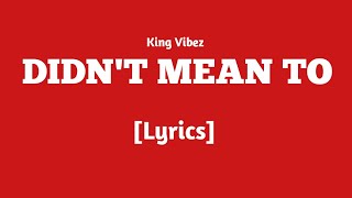 King Vibez - Didnt Mean To Lyrics Wisi Album