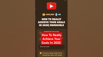 How To Really Achieve Your Goals In 2025 | MemeFi Video Vode