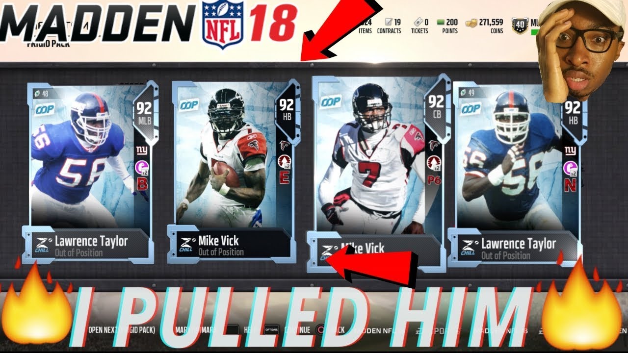 Insane Zero Chill Pack Opening! I Pulled Vick!  Madden 18! Mut 18! (2018)