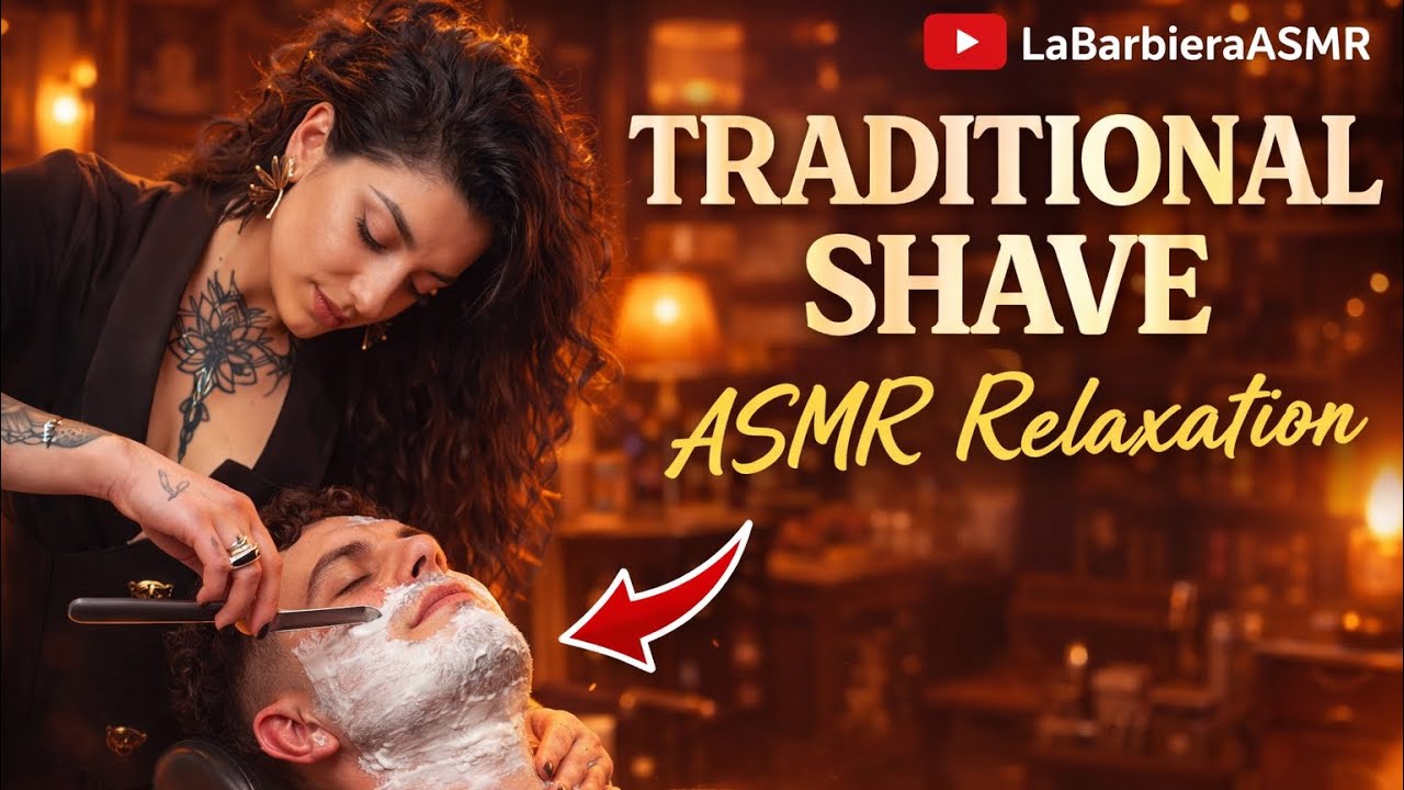 She Gives the Most Relaxing Traditional Shave 💈 ASMR Straight Razor