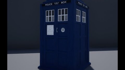 Tardis exterior modelling and texturing timelapse