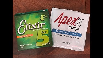 ELIXIR VS APEX Bass Strings Comparative