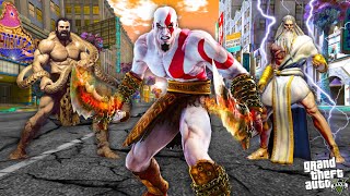 GTA V ထဲမှာ God Of War ကြီး‌သောင်းကြမ်း‌နေပီ 😱😱😱/ God of War in GTA V