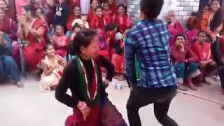 हसाउछ सेरेले । Funny dance with magarni ! मगर बाजा।