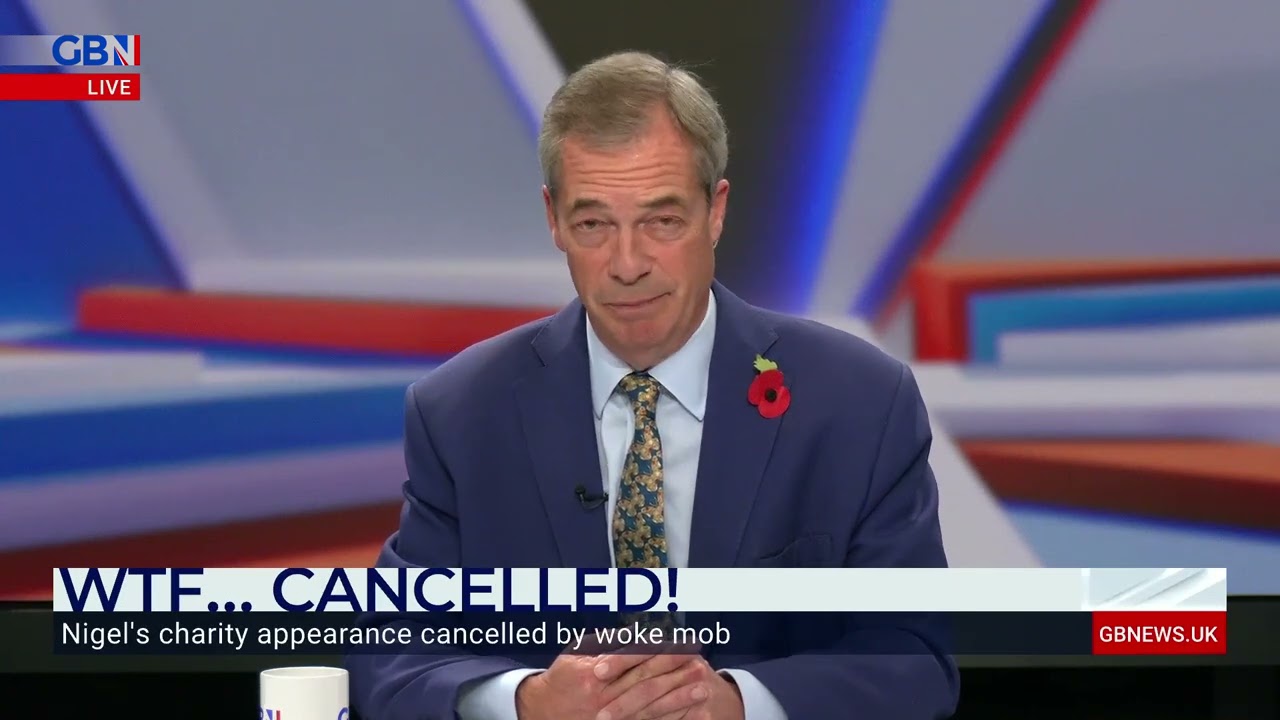 Farage condemns left-wing mob who cancelled his fundraising event for local hospice