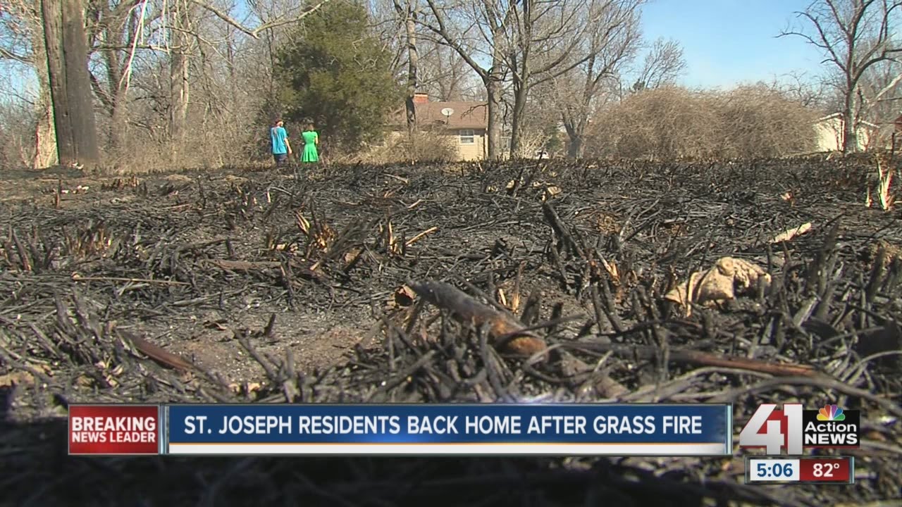 St. Joseph residents back home after grass fire YouTube
