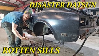 You Won't BELIEVE What Is Lurking Behind These Sills! - Disaster Datsun Restoration