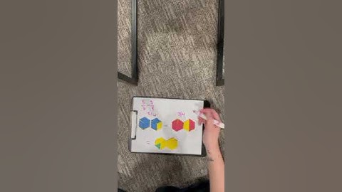 Subtracting fractions using pattern blocks