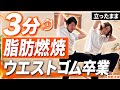 【ウエストゴムしか履けない人へ】3分でうきわ肉燃やす|立ったままゆるHIIT9種