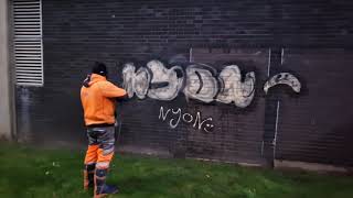 Graffiti Removal on Brick