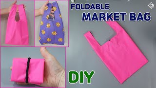 DIY FOLDABLE MARKET BAG/ Reusable grecery bag / TOTE BAG/ ECO BAG/ sewing tutorial [Tendersmile]