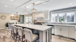 REMODELED KITCHEN BEFORE AND AFTER | Neutral House Tour, Gray Kitchen Island, At Home Office Desk!