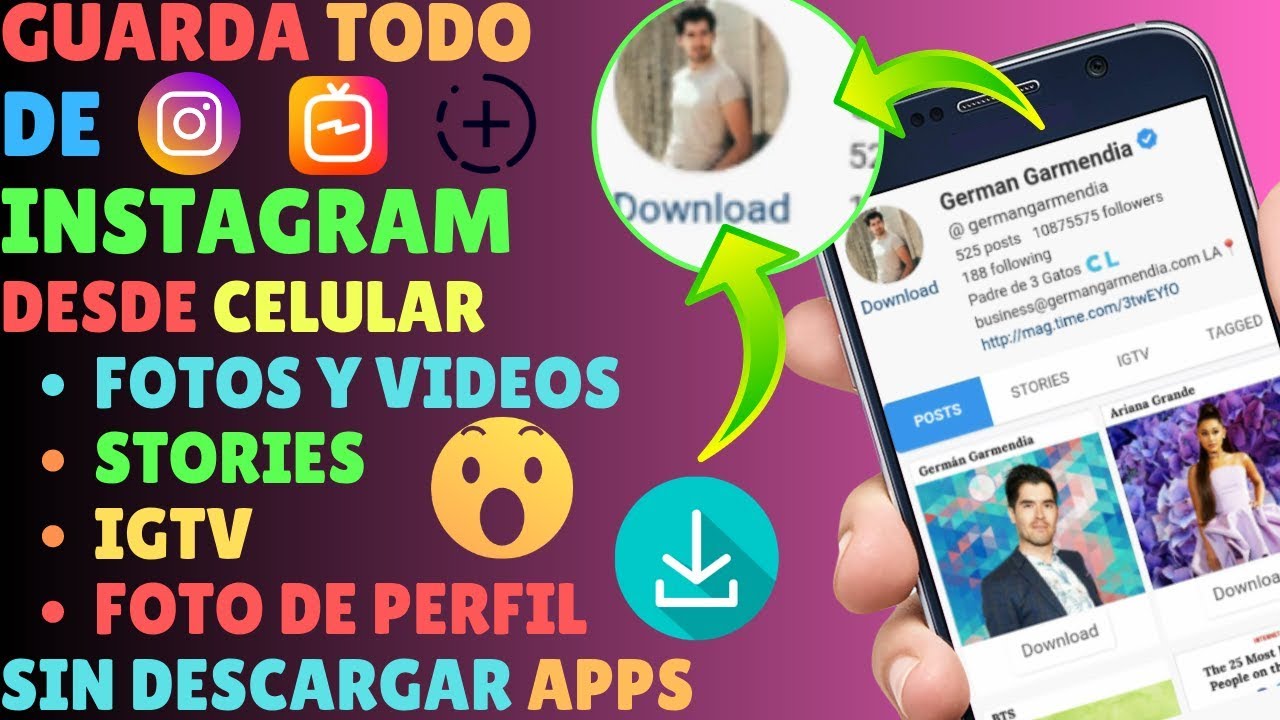 COMO GUARDAR FOTOS, VIDEOS DE INSTAGRAM SIN APLICACIONES ANDROID