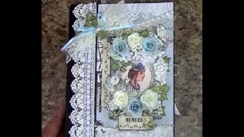 TUTORIAL   PART 1 MINI ALBUM 8.5 X 6.5 BEAUTY IN BLUES DESIGNS BY SHELLIE