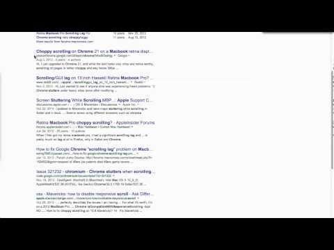 Macbook Pro Retina - Chrome Scroll Stutter