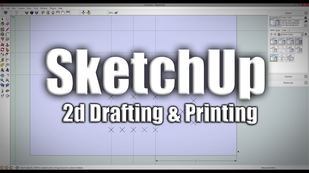 SketchUp: 2d Drafting And Printing - 224 - YouTube