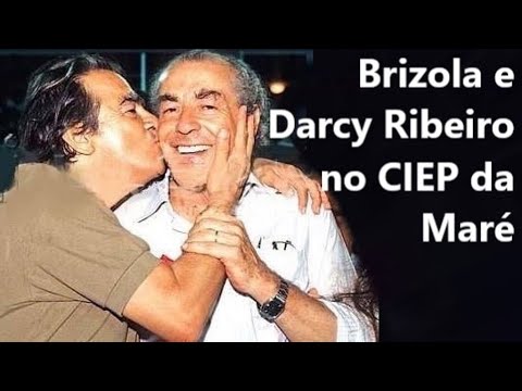 Brizola e Darcy Ribeiro no CIEP da Maré