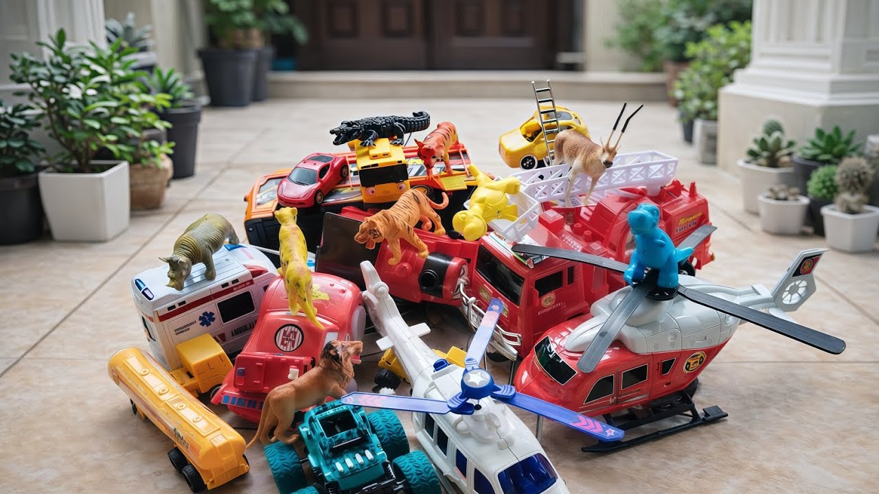 WOWW...!!! Bermain mobil mobilan dan hewan lainnya 