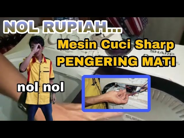 AUTO KAYA NIH!!! NOL RUPIAH ATASI MESIN CUCI SHARP 2 TABUNG PENGERING MATI class=