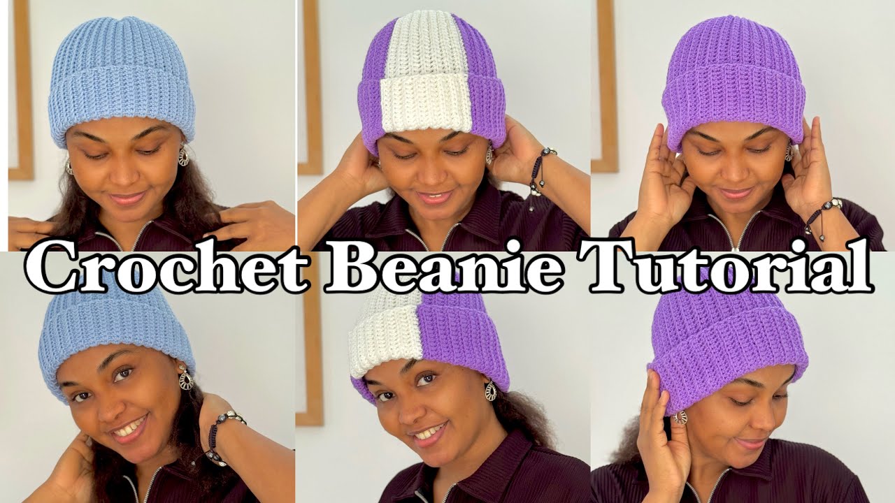 How to Crochet a Beanie Hat / Beginner Friendly - YouTube