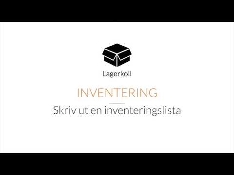 Video: Hur Man Fyller I Ett Inventeringskort