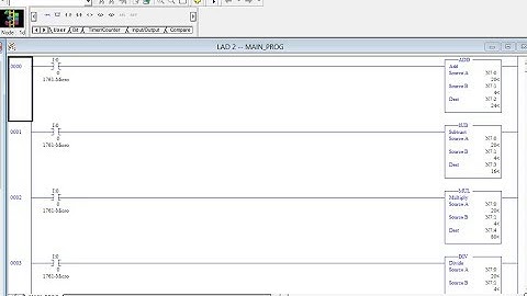 PLC -   RSLOGIX 500  :-  Mathematical  Operations   #plc#rslogix#ladderlogic