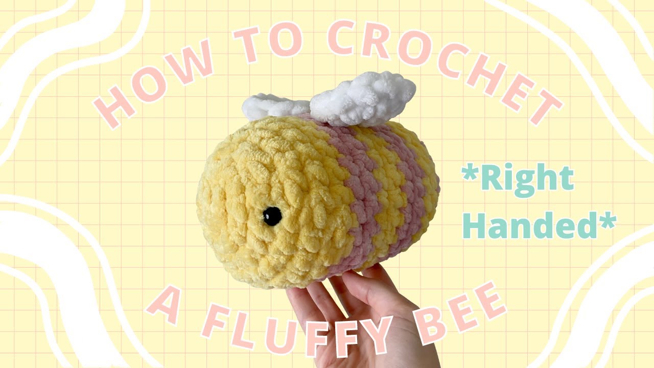 Crochet Fluffy Bee - Toristory Creations