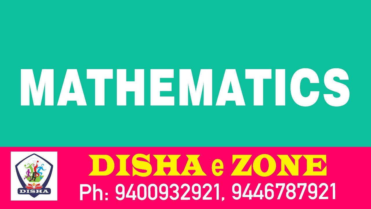 DISHA e ZONE MATHS Class 1 - YouTube