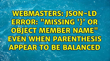 JSON-LD error: "Missing 