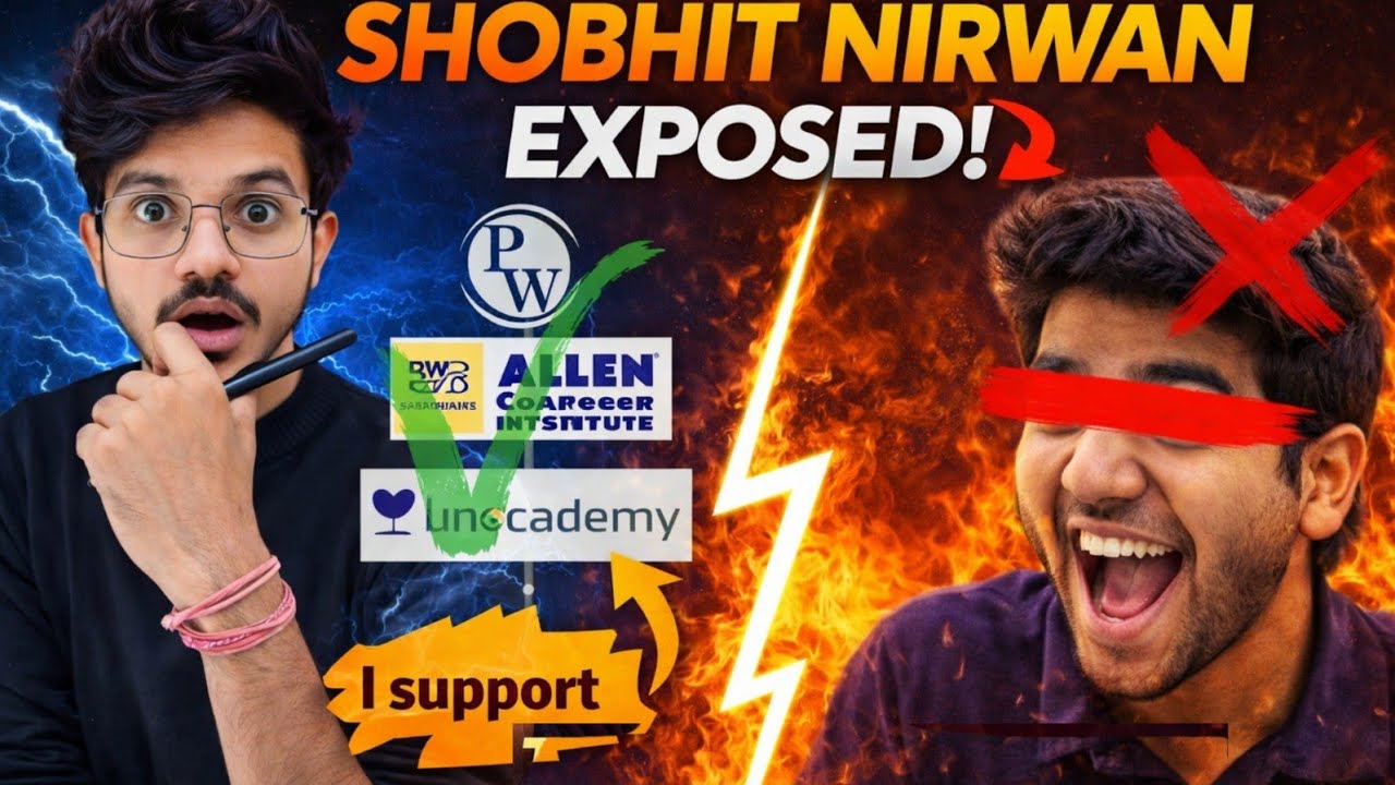 SHOBHIT NIRWAN EXPOSED 🔥Support vs Reality I i support coaching mafia –Agree or not ? I Hariom Dangi