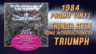 Triumph "Thunder Seven" Song Introductions - 1984 Promo Vinyl